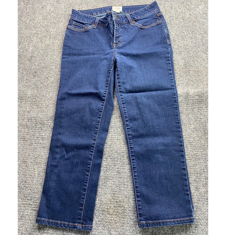 St. John's Bay Classic Capri Jeans Women's 4 Blue 30x22 Beach Casual Summer Work
